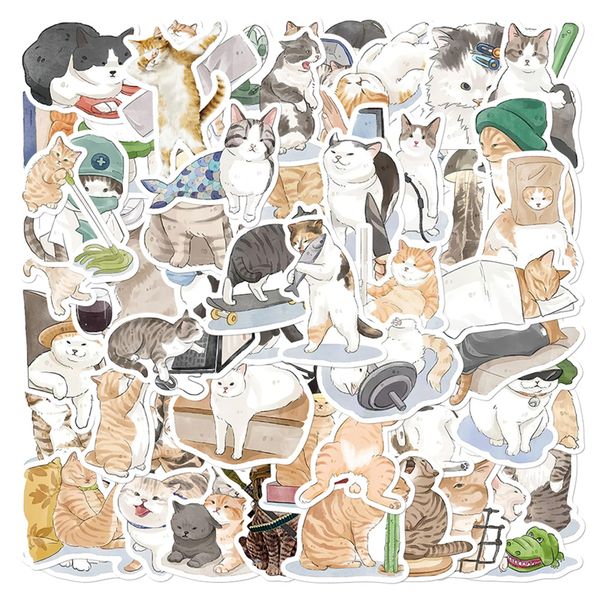 53pcs cute hand-painted cat stickers pet oil painting cat graffiti kids toy skateboard car motorcycle bicycle sticker decals wholesale
53pcs cute hand-painted cat stickers pet oil painting cat graffiti kids toy skateboard car motorcycle bicycle sticker decals wholesale