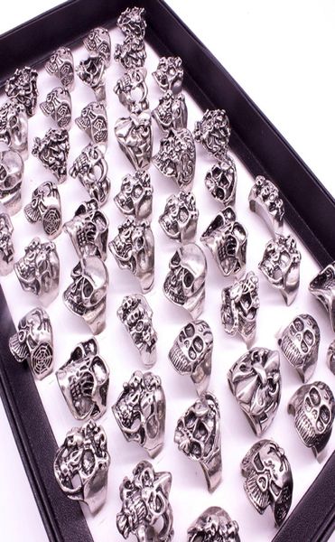 50pcs skull skeleton gothic alloy rings whole punk style rings for mens6196084, Silver
50pcs skull skeleton gothic alloy rings whole punk style rings for mens6196084, Silver