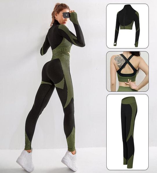 3pcs women seamless gym set yoga bra suits yoga set gym clothing female fitness sport long sleeve suit running clothes 2940247, White;red
3pcs women seamless gym set yoga bra suits yoga set gym clothing female fitness sport long sleeve suit running clothes 2940247, White;red
