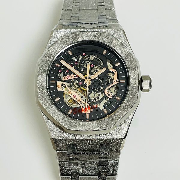 hollow flywheel mens watch automatic mechanical watches 42mm sapphire business wristwatch waterproof montre de luxe, Slivery;brown
hollow flywheel mens watch automatic mechanical watches 42mm sapphire business wristwatch waterproof montre de luxe, Slivery;brown