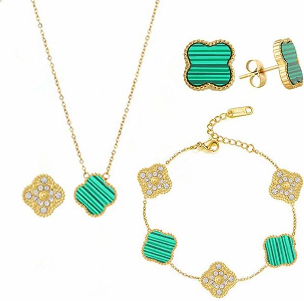 luxury brand designer lucky clover sets necklace pendant earrings bracelet chain for women girls 18k gold plated charm simple cute jewelry w, Black
luxury brand designer lucky clover sets necklace pendant earrings bracelet chain for women girls 18k gold plated charm simple cute jewelry w, Black