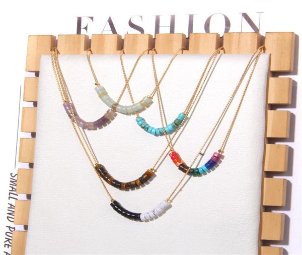 natural stone necklace amazonium tiger eye stone amethyst senecioserpe spacer golden chain chakra necklaces for women jewelry9586435, Silver
natural stone necklace amazonium tiger eye stone amethyst senecioserpe spacer golden chain chakra necklaces for women jewelry9586435, Silver