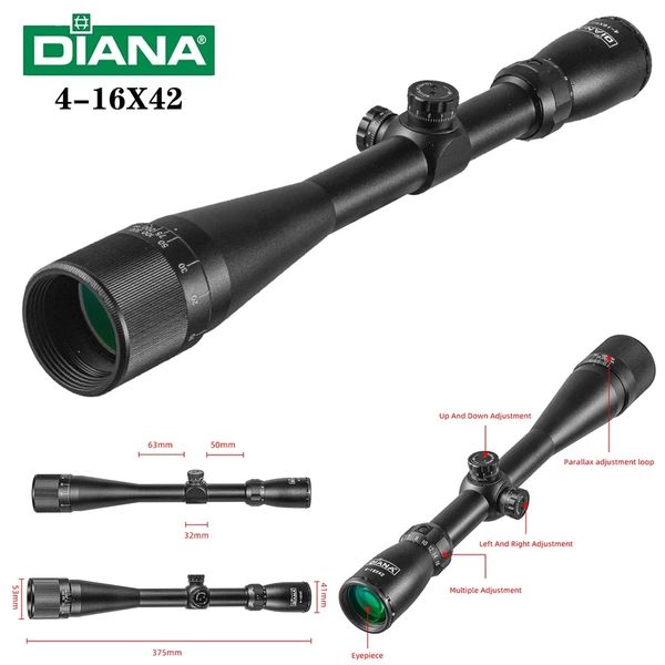 diana 4-16x42 tactical rifle scope mil dot reticle optical sight hunting optics scope spotting scope for rifle hunting
diana 4-16x42 tactical rifle scope mil dot reticle optical sight hunting optics scope spotting scope for rifle hunting