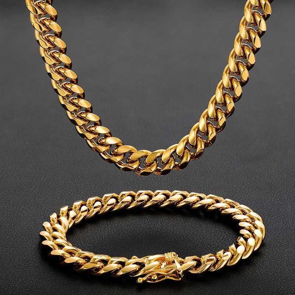 drop shipping luxury 8mm-14mm pvd gold plated stainless steel miami cuban link chain necklace bracelet ring fine jewelry sets, Silver
drop shipping luxury 8mm-14mm pvd gold plated stainless steel miami cuban link chain necklace bracelet ring fine jewelry sets, Silver