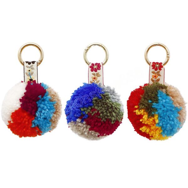 bohemian handwoven colorful plush ball keychain women bag pendant key chain keyring accessories wedding party jewelry gift, Silver
bohemian handwoven colorful plush ball keychain women bag pendant key chain keyring accessories wedding party jewelry gift, Silver