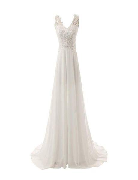 2020 white or ivory beach wedding dresses casual vneck aline chiffon wedding gowns lace appliques vestido de noiva sereia1145157
2020 white or ivory beach wedding dresses casual vneck aline chiffon wedding gowns lace appliques vestido de noiva sereia1145157