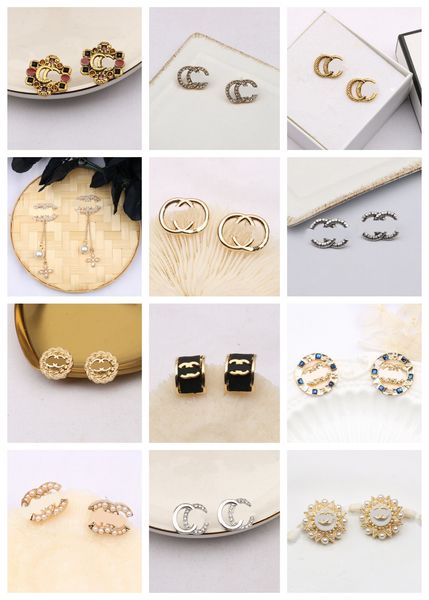 luxury designer 18k gold plated letters stud earring for famous fashion women zircon fashion studs earring wedding jewerlry 20style, Golden;silver
luxury designer 18k gold plated letters stud earring for famous fashion women zircon fashion studs earring wedding jewerlry 20style, Golden;silver