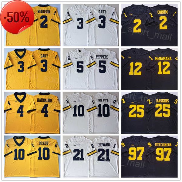 ncaa michigan wolverines college 4 jim harbaugh jersey football 2 charles woodson 5 jabrill peppers 10 tom brady 21 desmond howard 12 cade m, Black;red
ncaa michigan wolverines college 4 jim harbaugh jersey football 2 charles woodson 5 jabrill peppers 10 tom brady 21 desmond howard 12 cade m, Black;red
