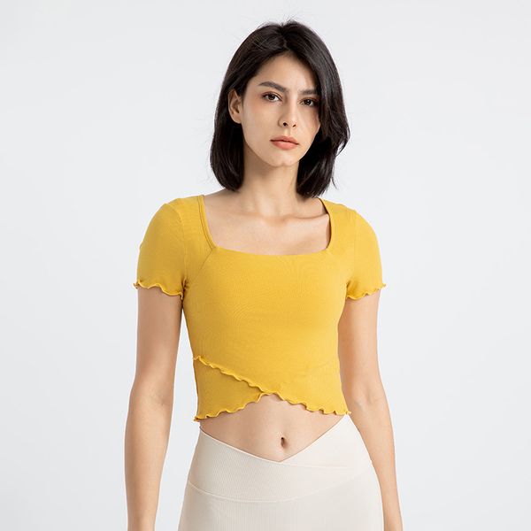 lulu align lady yoga split short sleeve summer lace fashion t-shirt skin-friendly and breathable top
lulu align lady yoga split short sleeve summer lace fashion t-shirt skin-friendly and breathable top