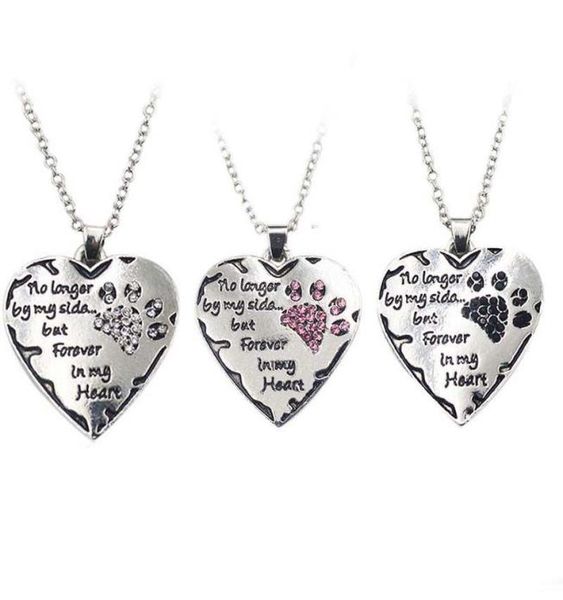 no longer by my side but forever in my heart crystal dog paw heart pendants necklace for women fashion jewelry christmas gift6415211, Silver
no longer by my side but forever in my heart crystal dog paw heart pendants necklace for women fashion jewelry christmas gift6415211, Silver