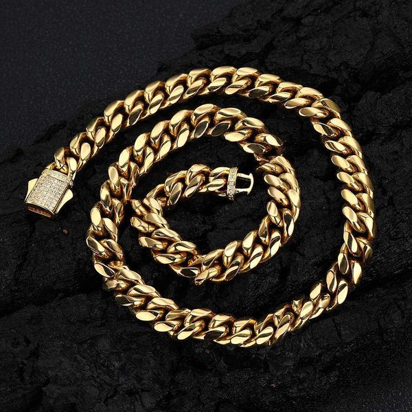 nuoya 8/10/12mm stainless steel cuban link chain iced out clasp 18k gold plated curb chain necklace, Silver
nuoya 8/10/12mm stainless steel cuban link chain iced out clasp 18k gold plated curb chain necklace, Silver