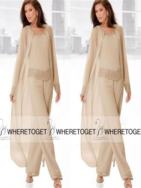 2019 champagne three pieces mother of the bride pant suits with long jackets long sleeve beaded chiffon mother plus size wedding g7791825, Black;red
2019 champagne three pieces mother of the bride pant suits with long jackets long sleeve beaded chiffon mother plus size wedding g7791825, Black;red