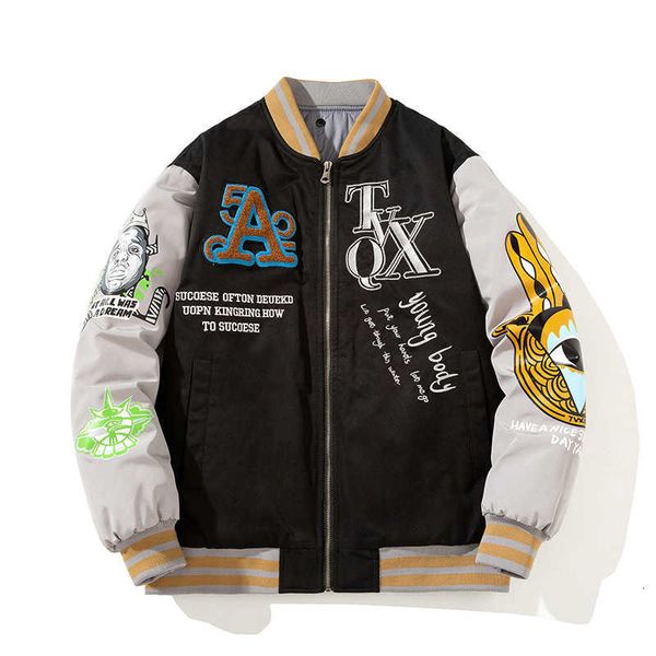 street fashion color contrast baseball suit men's autumn and winter new style plus cotton thickened couple flight coat men 3j52, White;black
street fashion color contrast baseball suit men's autumn and winter new style plus cotton thickened couple flight coat men 3j52, White;black