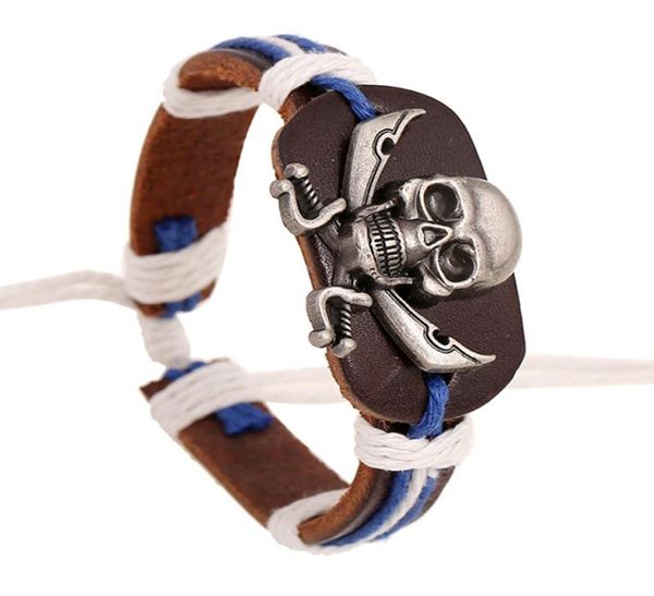punk bracelet men skull head cuff bracelets surfer tribal wrap wrist women jewelry real cow leather bracelet1177488, Golden;silver
punk bracelet men skull head cuff bracelets surfer tribal wrap wrist women jewelry real cow leather bracelet1177488, Golden;silver