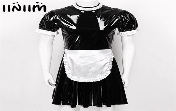 mens male sissy maid dress cosplay costume clubwear short puff sleeve wetlook latex servant uniform flared with apron 2112238642545, Red;black
mens male sissy maid dress cosplay costume clubwear short puff sleeve wetlook latex servant uniform flared with apron 2112238642545, Red;black