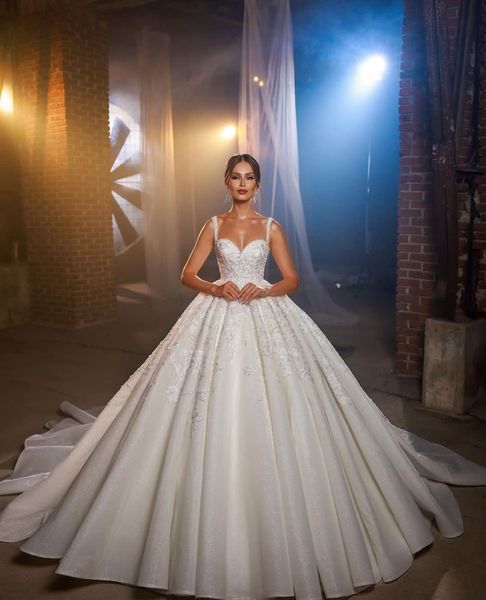 elegant ball gown wedding dresses sleeveless v neck straps sequins applique ruffles bridal gowns beaded lace diamonds lace-up plus size cust, White
elegant ball gown wedding dresses sleeveless v neck straps sequins applique ruffles bridal gowns beaded lace diamonds lace-up plus size cust, White