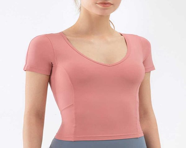 a053 v-neck yoga short sleeve women's t-shirt female slim fitness wear running yoga suit solid color breathable gym clothes tee shirt4, White;red
a053 v-neck yoga short sleeve women's t-shirt female slim fitness wear running yoga suit solid color breathable gym clothes tee shirt4, White;red