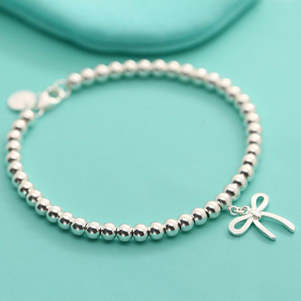 925 silver blue love heart-tag beaded bracelet bow pendant necklace women couple t round charm return offical logo strands chain gift for gi, Black
925 silver blue love heart-tag beaded bracelet bow pendant necklace women couple t round charm return offical logo strands chain gift for gi, Black