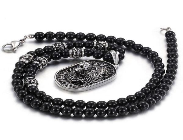 punk black glass bead link chain lion pendant necklace men women black rhinestones gold silver 316l stainless steel animal sweater5305136
punk black glass bead link chain lion pendant necklace men women black rhinestones gold silver 316l stainless steel animal sweater5305136