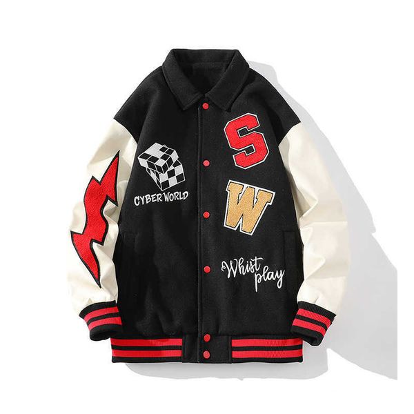 high quality man bomber varsity jacket fashion warm men baseball jacket hn, Black;brown
high quality man bomber varsity jacket fashion warm men baseball jacket hn, Black;brown