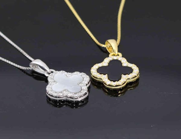 s925 sterling silver blackandwhite doublesided clover necklace for women a two wearing fritillaria four leaf flower clavicle c2168610
s925 sterling silver blackandwhite doublesided clover necklace for women a two wearing fritillaria four leaf flower clavicle c2168610