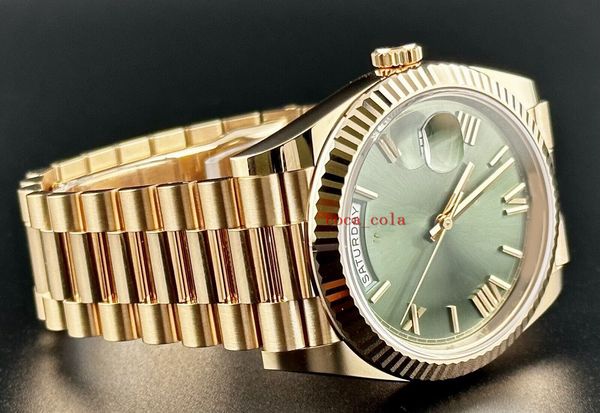 new 40mm 18k rose gold men's watch green roman dial box papers watch movement 904l automatic mens bracelet waterproof watches, Slivery;golden
new 40mm 18k rose gold men's watch green roman dial box papers watch movement 904l automatic mens bracelet waterproof watches, Slivery;golden