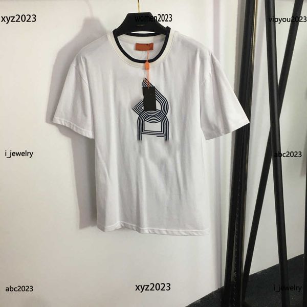 luxury women designer t-shirt girl casual t shirt chain embroidery pattern short sleeve summer round neck tees, White
luxury women designer t-shirt girl casual t shirt chain embroidery pattern short sleeve summer round neck tees, White