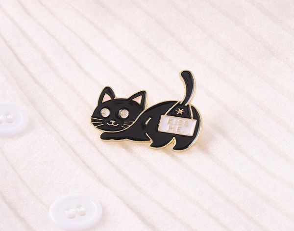 black cat enamel brooches cartoon cute fun animal pins bades for denim clothes bag kawaii jewelry christmas new year gift kids fri8263167, Gray
black cat enamel brooches cartoon cute fun animal pins bades for denim clothes bag kawaii jewelry christmas new year gift kids fri8263167, Gray