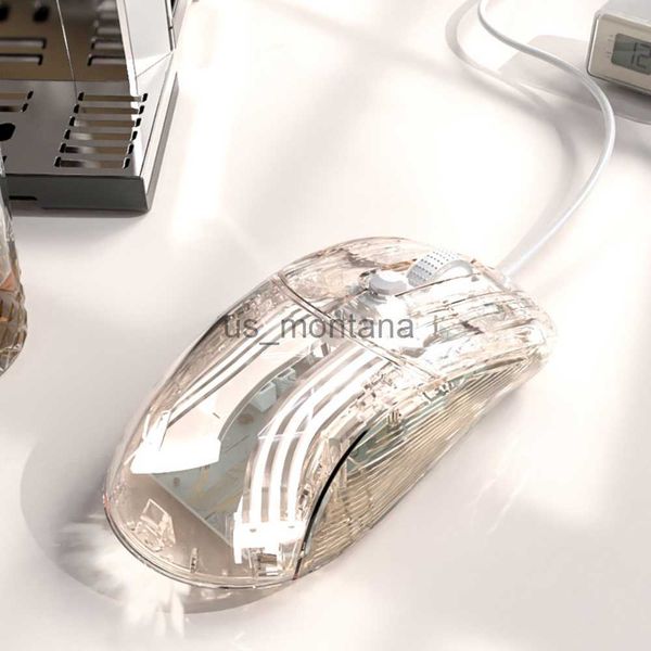 Image of Mice Ice Crystals Distinguished Bluetooth Mouse Transparent Wireless Mouse Advanced Mute RGB Adjustable Beauty Highlighted Status J230606