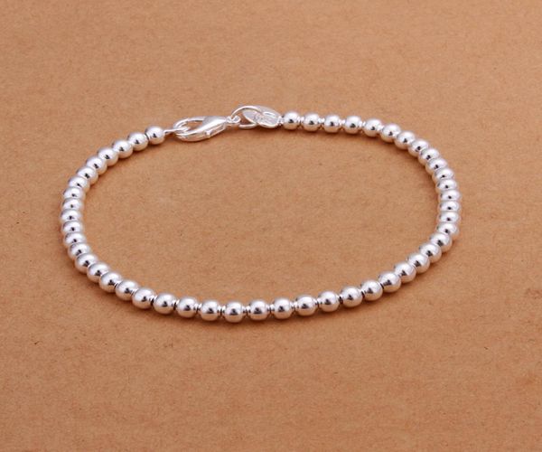 low 925 sterling silver plated 4mmx20cm beads bracelet fashion jewelry classic wedding gift 6084787, Black
low 925 sterling silver plated 4mmx20cm beads bracelet fashion jewelry classic wedding gift 6084787, Black
