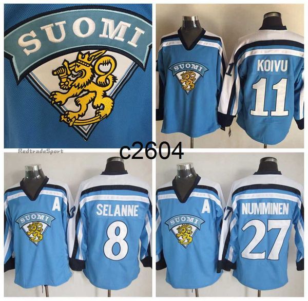 c2604 mens vintage 11 saku koivu 1998 team finland hockey jerseys 27 teppo numminen 8 teemu selanne light blue jersey m-xxxl, Black
c2604 mens vintage 11 saku koivu 1998 team finland hockey jerseys 27 teppo numminen 8 teemu selanne light blue jersey m-xxxl, Black