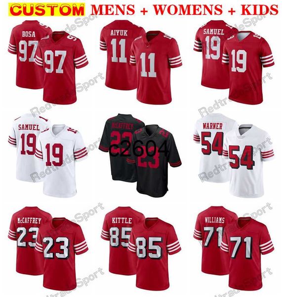 c2604 mens women kids football jerseys christian mccaffrey aiyuk deebo samuel warner george kittle juszczyk nick bosa williams purdy lance h, Black
c2604 mens women kids football jerseys christian mccaffrey aiyuk deebo samuel warner george kittle juszczyk nick bosa williams purdy lance h, Black