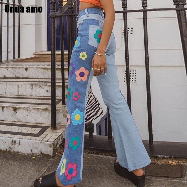 jeans unua amo stylish flower patch embroidery denim pants for women streetwear wild flare trousers female contrast color baggy jeans, Blue
jeans unua amo stylish flower patch embroidery denim pants for women streetwear wild flare trousers female contrast color baggy jeans, Blue