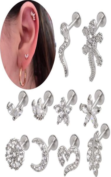 stud 1pc tiatanium bar flat base earring labret tragus cartilage heart crown flower moon zircon ear studs body piercing jewelry8326260, Golden;silver
stud 1pc tiatanium bar flat base earring labret tragus cartilage heart crown flower moon zircon ear studs body piercing jewelry8326260, Golden;silver