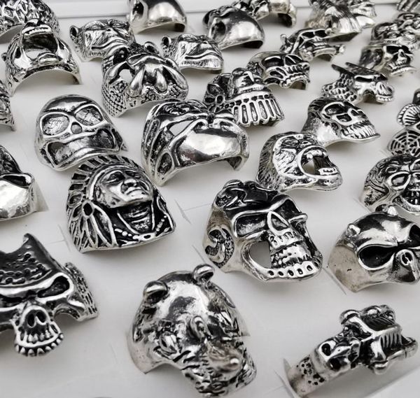 gothic skull ring vintage silver color punk biker metal jewelry rock skeleton rings size 16mm to 22mm mix style whole1625295
gothic skull ring vintage silver color punk biker metal jewelry rock skeleton rings size 16mm to 22mm mix style whole1625295