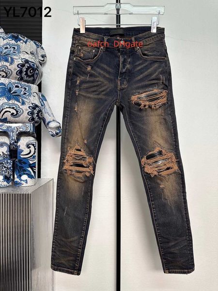 5a designer men's jeans pants tear high street fashion brand motorcycle embroidery fashion pants hip hop painting, Blue
5a designer men's jeans pants tear high street fashion brand motorcycle embroidery fashion pants hip hop painting, Blue