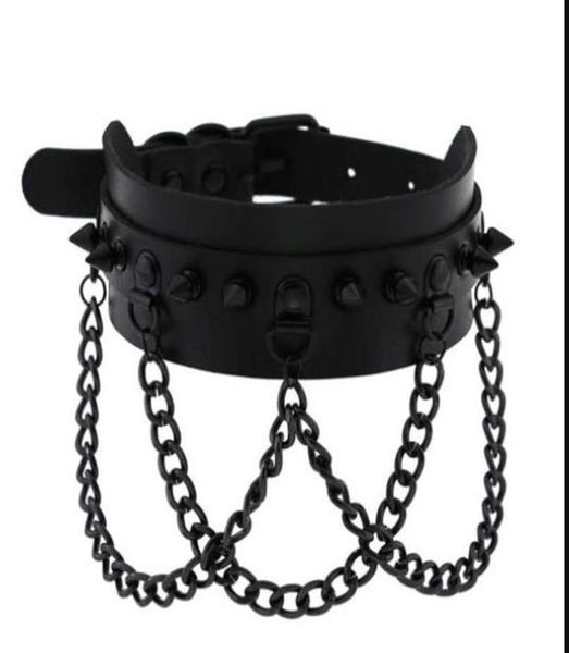 spike choker collar necklace metal chain fashion black leather chokers harajuku jewelry8665576, Silver
spike choker collar necklace metal chain fashion black leather chokers harajuku jewelry8665576, Silver