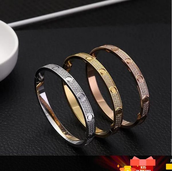 titanium bangle steel 3 row full diamond bracelet fashion women men chirstmas bangle bracelets distance jewelry gift with velvet bag, Golden;silver
titanium bangle steel 3 row full diamond bracelet fashion women men chirstmas bangle bracelets distance jewelry gift with velvet bag, Golden;silver