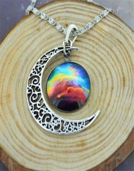 fashion glass galaxy moon pendant necklace vintage silver chain crescent choker women colares female jewelry party friends gift7360701
fashion glass galaxy moon pendant necklace vintage silver chain crescent choker women colares female jewelry party friends gift7360701