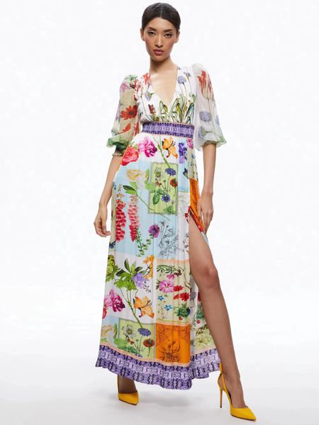runway dresses designer dress 2023 spring/summer show new v-neck printed long dress, Black
runway dresses designer dress 2023 spring/summer show new v-neck printed long dress, Black