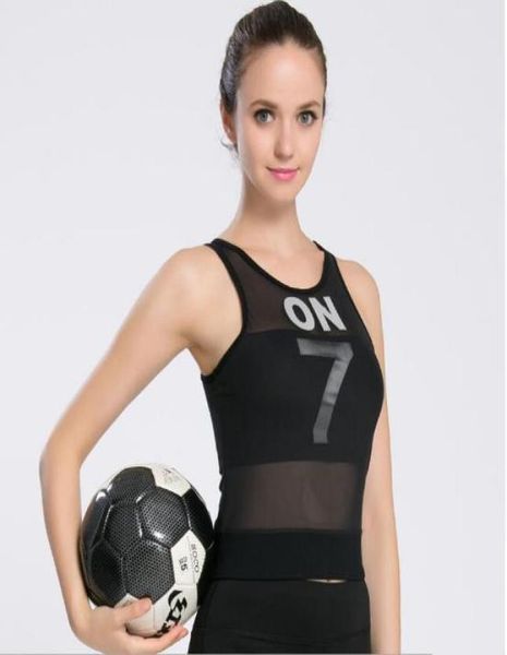 see through women sport vest number 7 gauze transparent pullover padded tank with mesh yoga t shirts5154305, White;red
see through women sport vest number 7 gauze transparent pullover padded tank with mesh yoga t shirts5154305, White;red