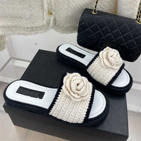 women designer slippers camellia slides women interlocking c knit woven sandals beach slide flat platform ladies mules lambskin chan c flip, Black
women designer slippers camellia slides women interlocking c knit woven sandals beach slide flat platform ladies mules lambskin chan c flip, Black