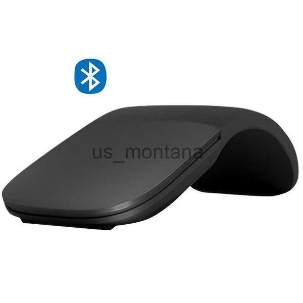 Image of Mice Bluetoothcompatible Foldable Wireless Mouse Folding Arc Touch Mouse 1200DPI Optical Computer BT Mause for Microsoft PC Laptop J230606