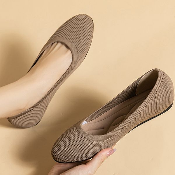 women shoes flat elastic knitting round head mixed color soft sole breathable comfortable fashion womens light casual shoes 23, Black
women shoes flat elastic knitting round head mixed color soft sole breathable comfortable fashion womens light casual shoes 23, Black