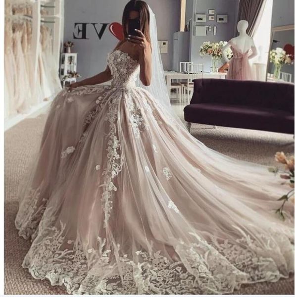 2021 vintage wedding dresses champagne blush sweetheart sleeveless tulle lace applique wedding bridal gowns lace up back vestido d2848003, White
2021 vintage wedding dresses champagne blush sweetheart sleeveless tulle lace applique wedding bridal gowns lace up back vestido d2848003, White