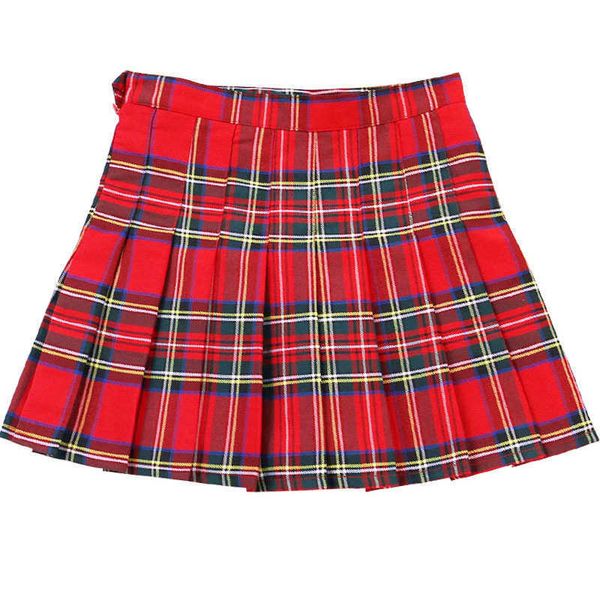 red plaid skirt spring high-waisted pleated skirt versatile skirt dance skirt, Black
red plaid skirt spring high-waisted pleated skirt versatile skirt dance skirt, Black