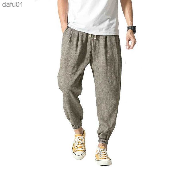 summer cotton linen harem men pants chinese style joggers men casual lightweight ankle-length male trousers sweatpants l230520, Black
summer cotton linen harem men pants chinese style joggers men casual lightweight ankle-length male trousers sweatpants l230520, Black