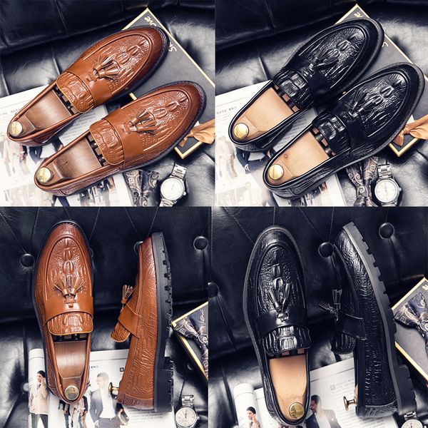 luxury brand dress shoes men business office formal suit shoes genuine leather crafted crocodile print loafers party wedding flat shoes size, Black
luxury brand dress shoes men business office formal suit shoes genuine leather crafted crocodile print loafers party wedding flat shoes size, Black