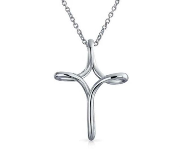 fashion 925 sterling silver plated infinity looped cross pendant necklace for women plain polished 17 inch chain9709720
fashion 925 sterling silver plated infinity looped cross pendant necklace for women plain polished 17 inch chain9709720