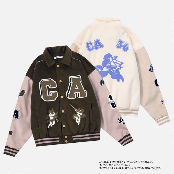 jacket american lapel panel contrast letter towel embroidery fashion brand high street hip hop casual coat yi0y, White;black
jacket american lapel panel contrast letter towel embroidery fashion brand high street hip hop casual coat yi0y, White;black